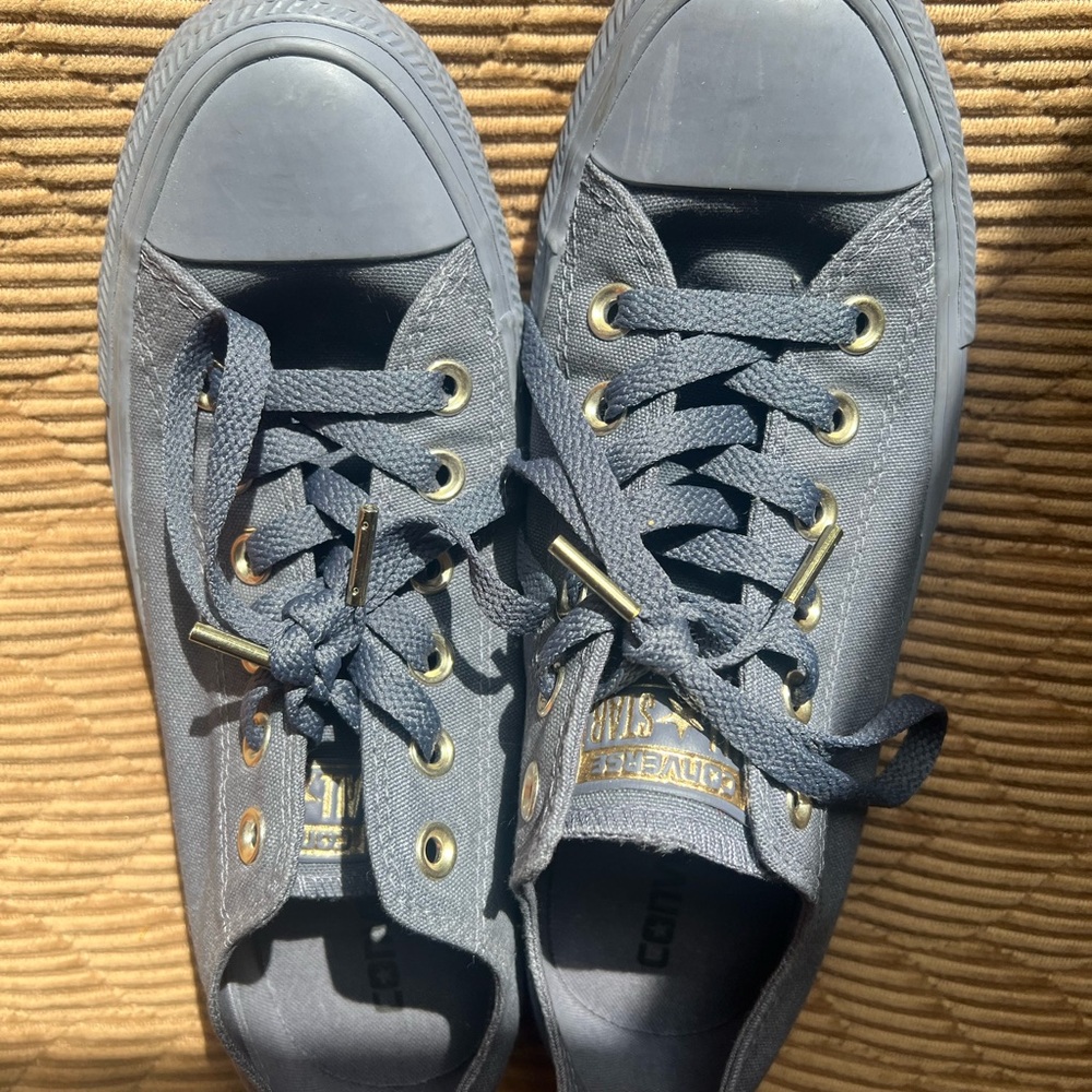 Converse Women's Gray/purple/gold Sneakers